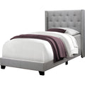Twin Upholstered Bed - Grey