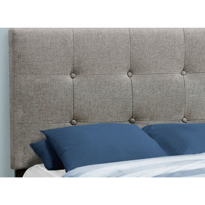 Twin Upholstered Bed - Grey