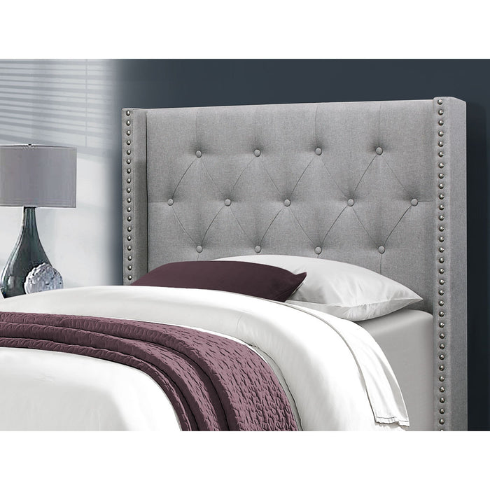 Twin Upholstered Bed - Grey