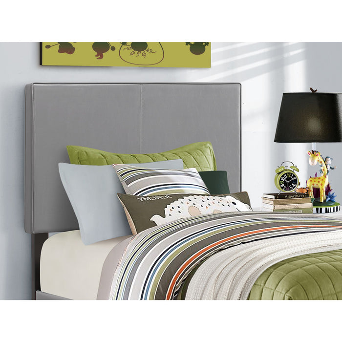 Twin Upholstered Bed - Grey