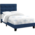 Twin Upholstered Bed - Navy Blue