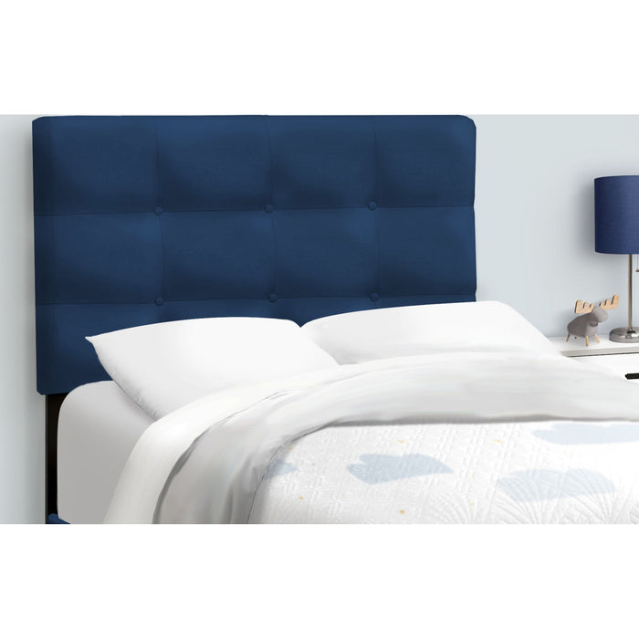 Twin Upholstered Bed - Navy Blue