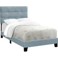 Twin Upholstered Bed - Steel Blue