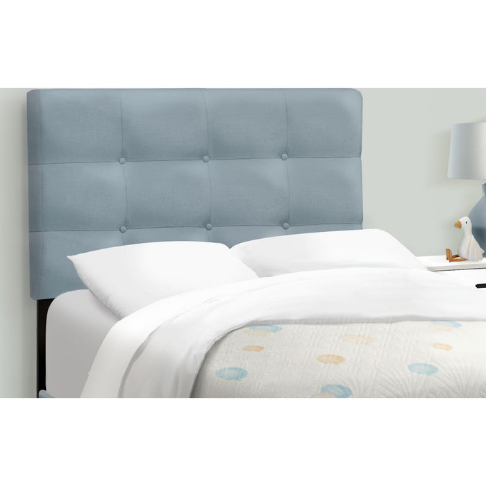 Twin Upholstered Bed - Steel Blue