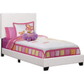 Twin Upholstered Bed - White