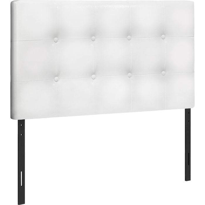 Twin Upholstered Headboard - White/Black