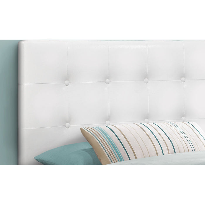 Twin Upholstered Headboard - White/Black
