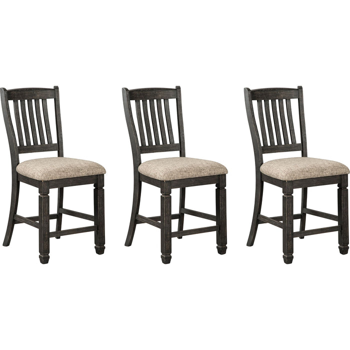 Tyler Creek Counter Height Stool - Black/Grayish Brown - (D736-124)