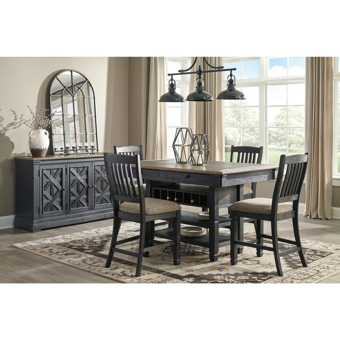 Tyler Creek Counter Height Stool - Black/Grayish Brown - (D736-124)
