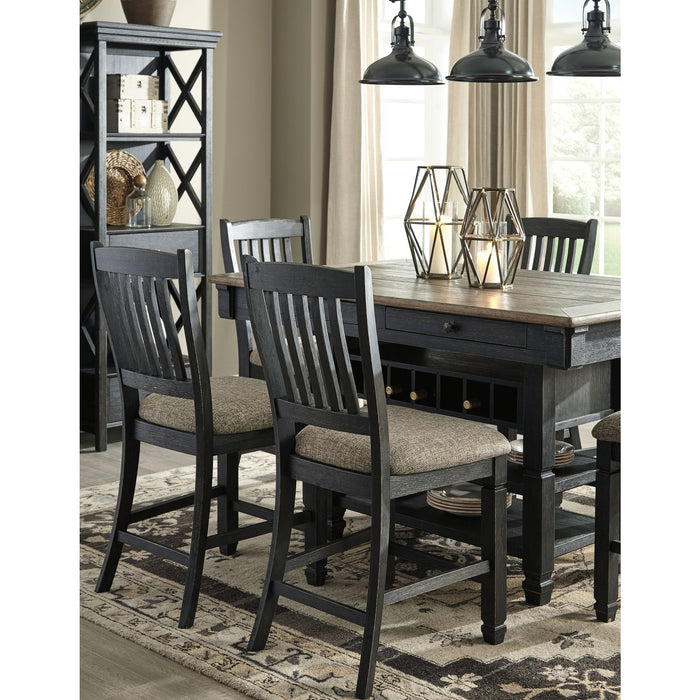 Tyler Creek Counter Height Stool - Black/Grayish Brown - (D736-124)