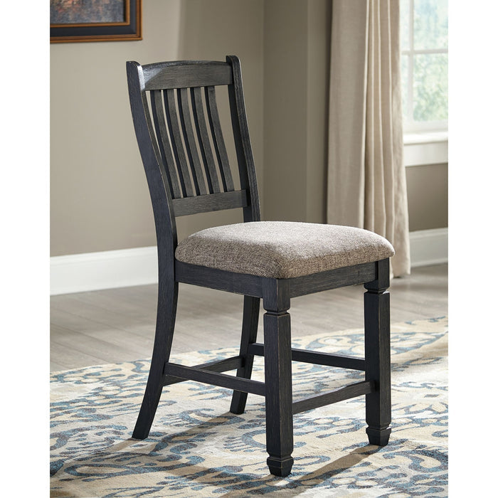 Tyler Creek Counter Height Stool - Black/Grayish Brown - (D736-124)