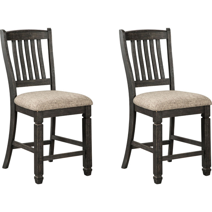 Tyler Creek Counter Height Stool - Black/Grayish Brown - (D736-124)