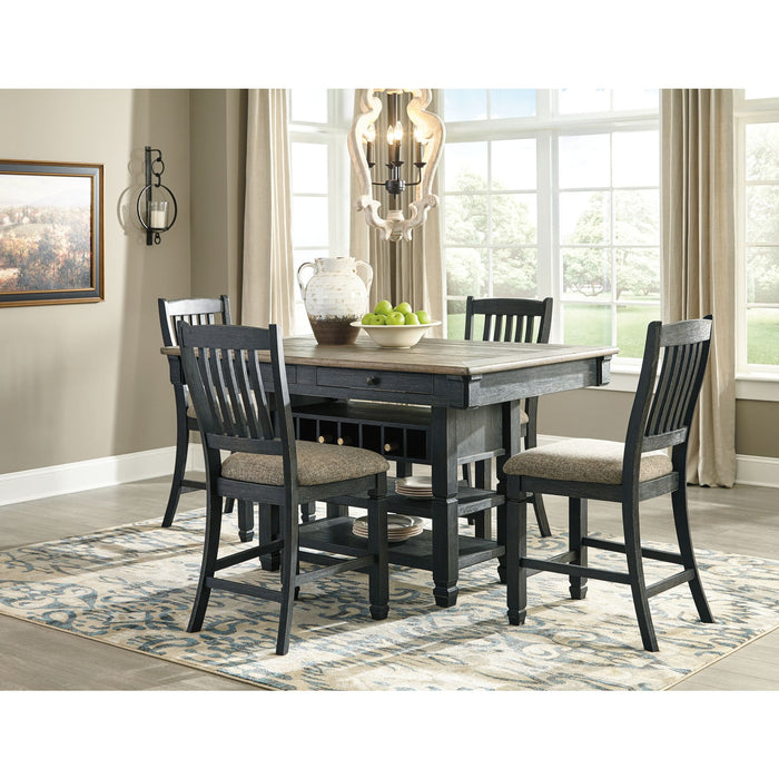 Tyler Creek Counter Height Stool - Black/Grayish Brown - (D736-124)