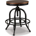 Valebeck Adjustable Height Stool - Brown/Black - (D546-224)