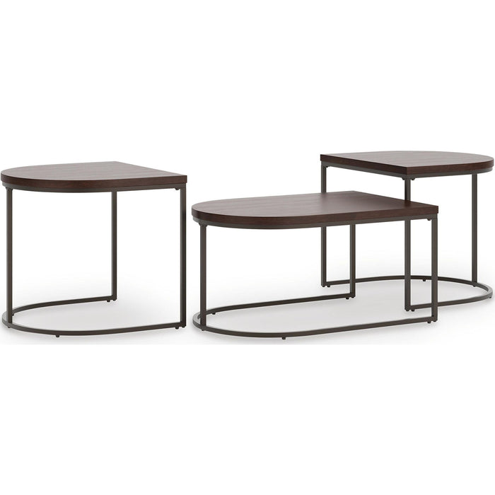 Vanmore 3 Pack Tables - Dark Brown
