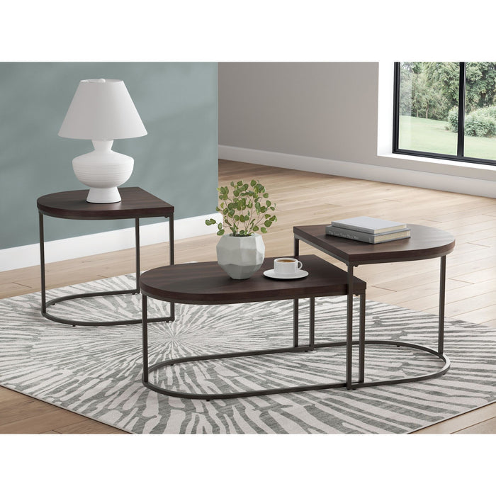 Vanmore 3 Pack Tables - Dark Brown
