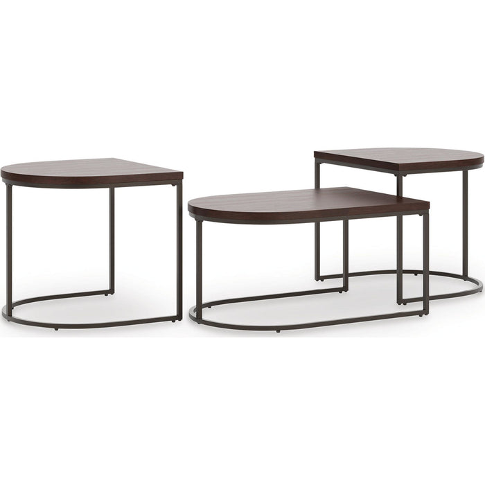 Vanmore 3 Pack Tables - Dark Brown