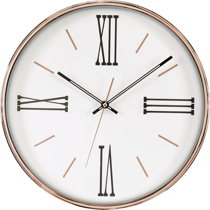 Wall Clock - 14" Diameter with Gold Frame