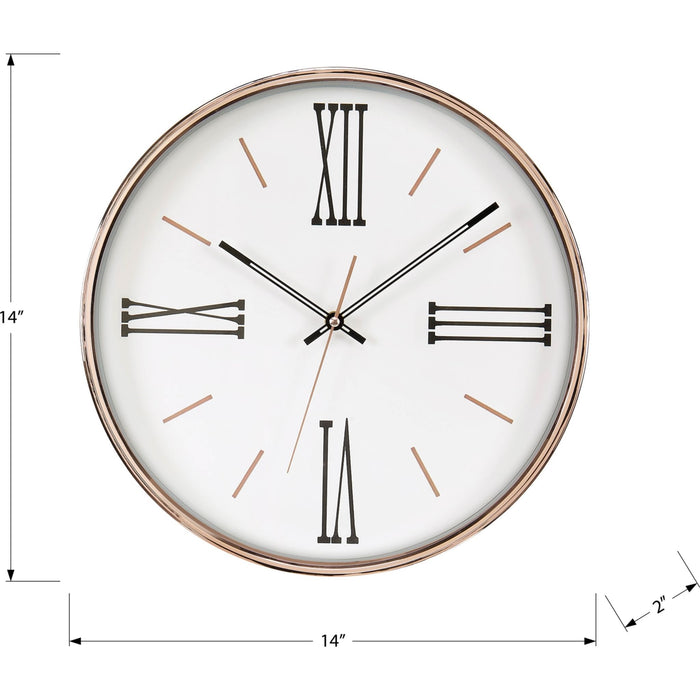 Wall Clock - 14" Diameter with Gold Frame
