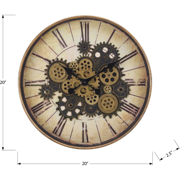 Wall Clock - 20" Diameter Gear Mechanism