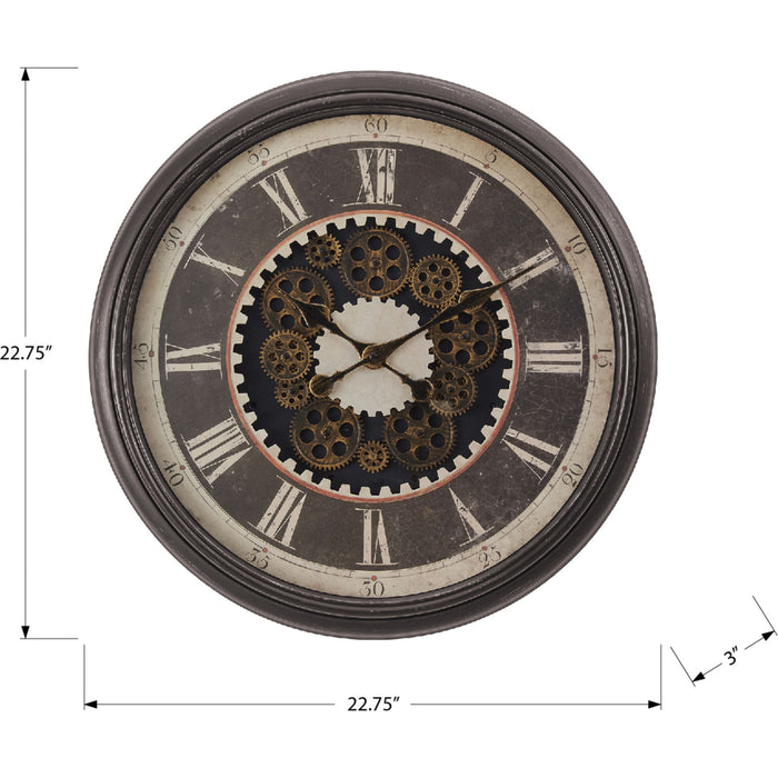 Wall Clock - 23" Diameter Gear Mechanism