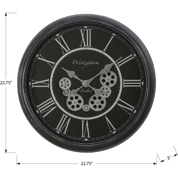 Wall Clock - 23" Diameter Gear Mechanism