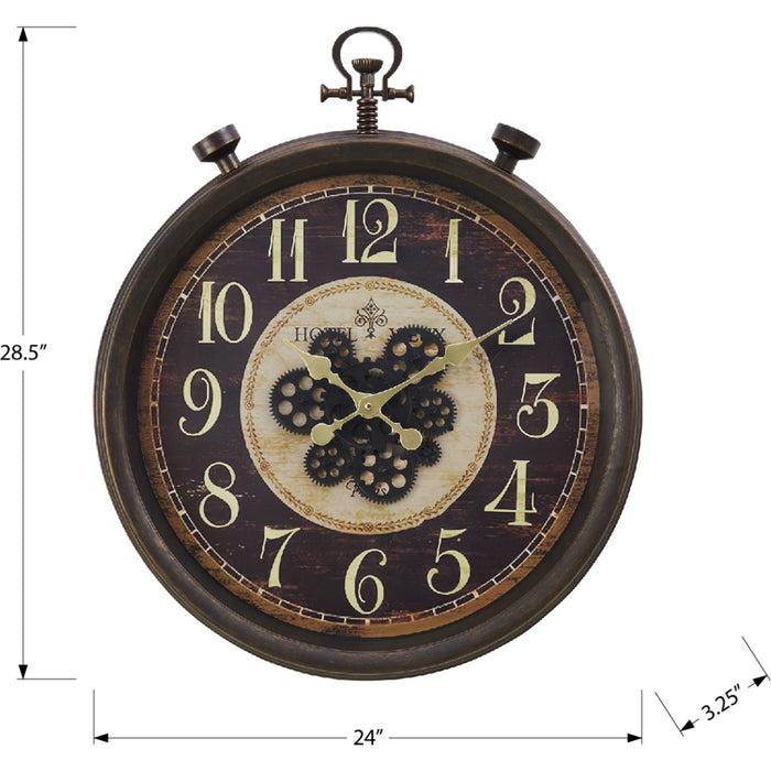 Wall Clock - 24" Diameter Gear Mechanism