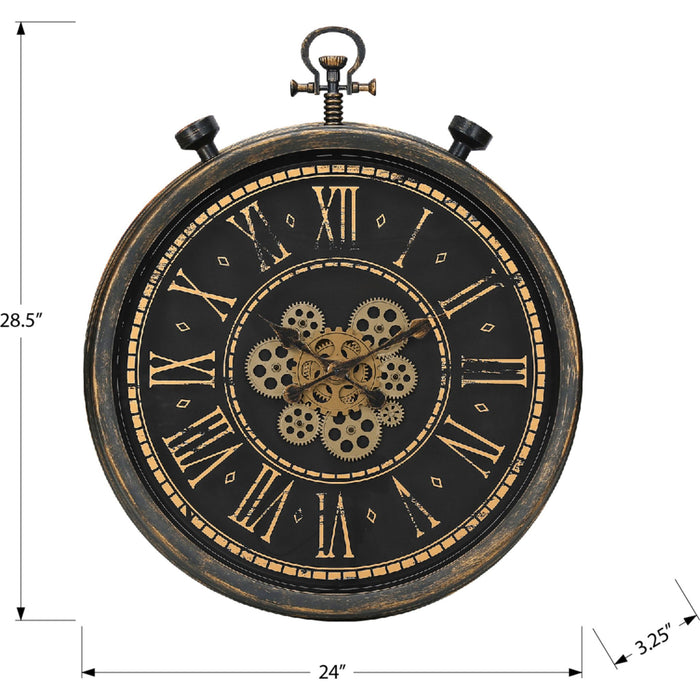 Wall Clock - 24" Diameter Gear Mechanism