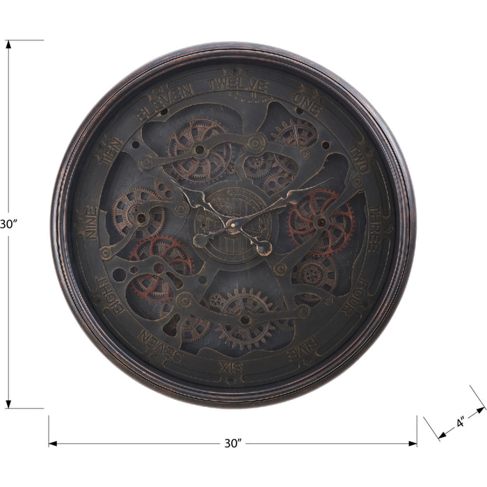 Wall Clock - 30" Diameter Gear Mechanism