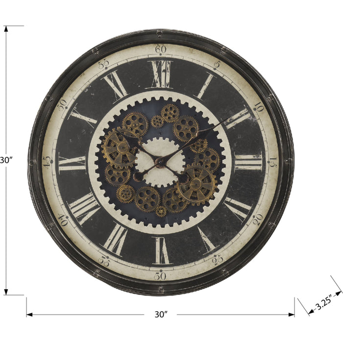 Wall Clock - 30" Diameter Gear Mechanism