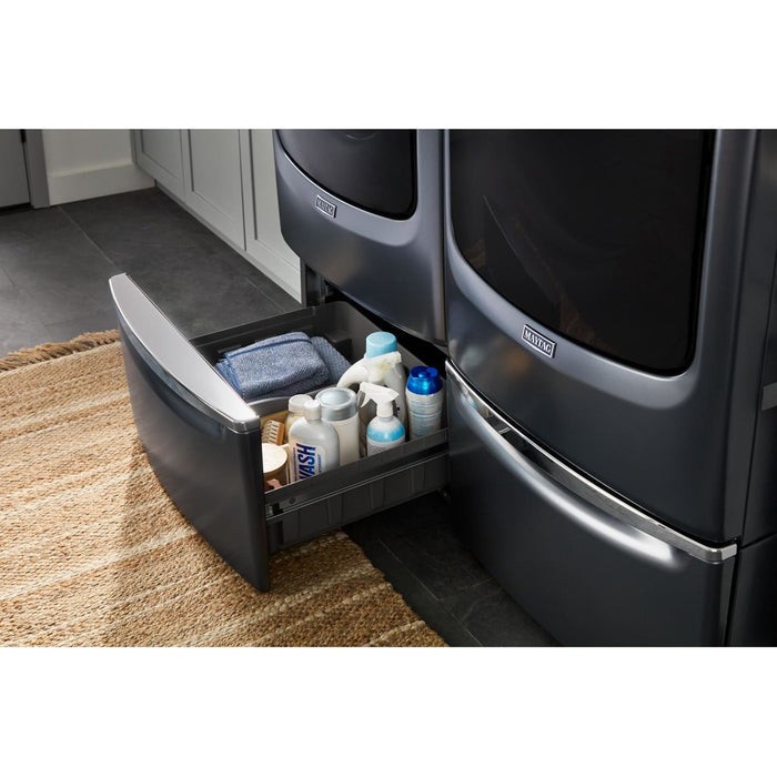 Whirlpool 15.5" (39.4 cm) Pedestal for Front Load Washer and Dryer with Storage -Midnight Steel (XHPC155RF)