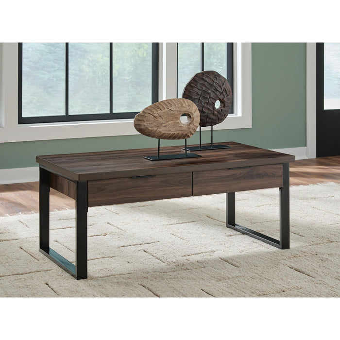 Wickman Falls Coffee Table - Dark Brown
