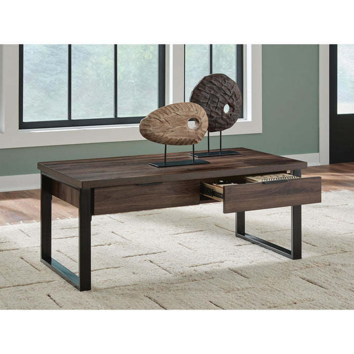 Wickman Falls Coffee Table - Dark Brown