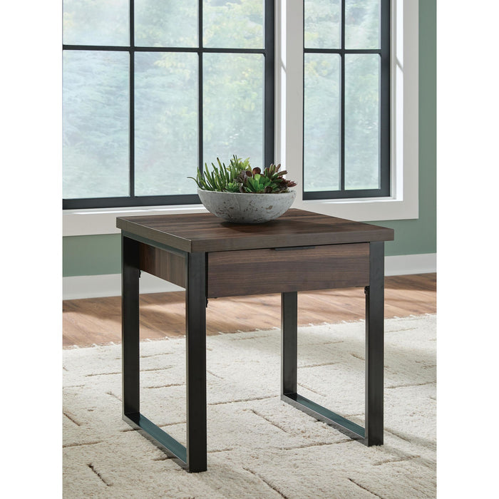 Wickman Falls End Table - Dark Brown
