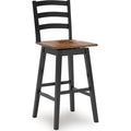 Wildenauer Bar Height Stool - Brown/Black - (D634-230)