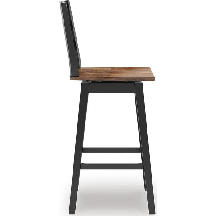 Wildenauer Bar Height Stool - Brown/Black - (D634-230)