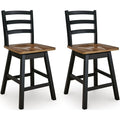 Wildenauer Counter Height Stool - Brown/Black - (D634-224)