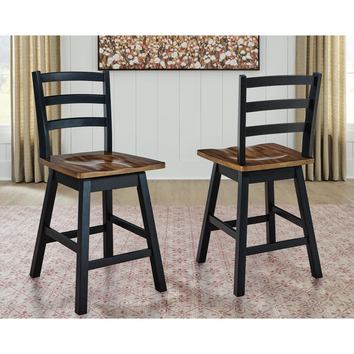 Wildenauer Counter Height Stool - Brown/Black - (D634-224)