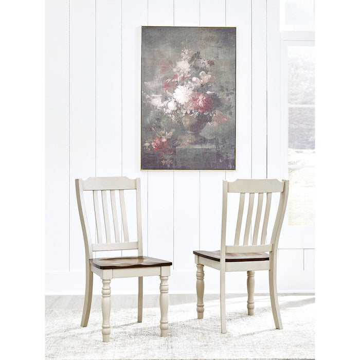 Wirloni Dining Chair - Antique White/Brown - (PCD616-01)