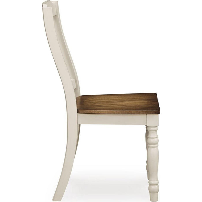 Wirloni Dining Chair - Antique White/Brown - (PCD616-01)