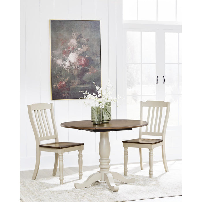 Wirloni Dining Chair - Antique White/Brown - (PCD616-01)
