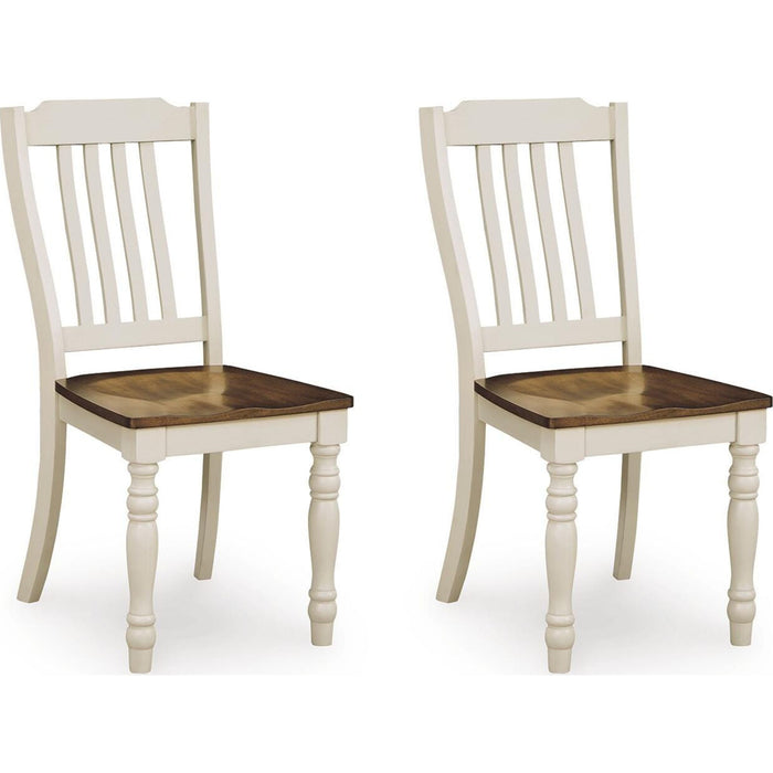 Wirloni Dining Chair - Antique White/Brown - (PCD616-01)