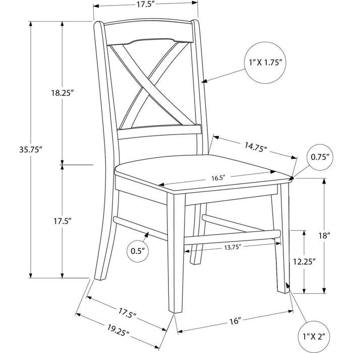 Wood Dining Chair (Set of 2)