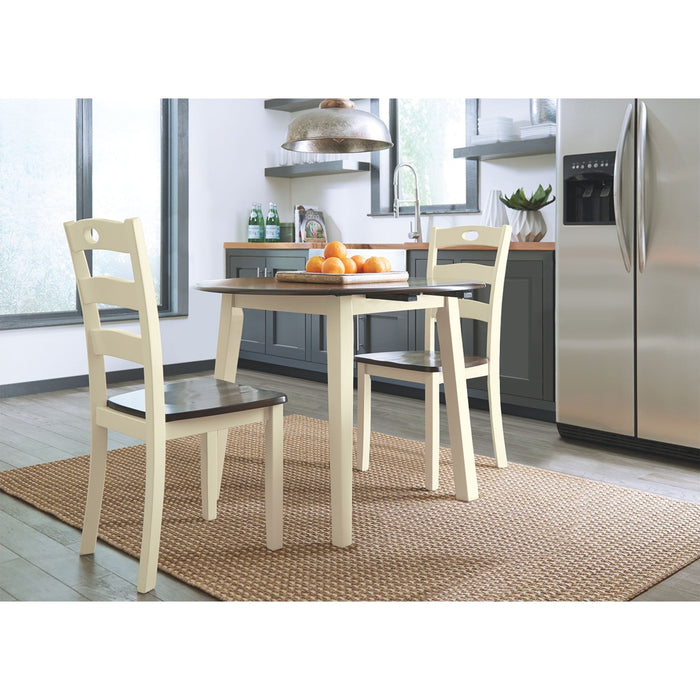 Woodanville Drop Leaf Table - Cream/Brown - (D335-15)