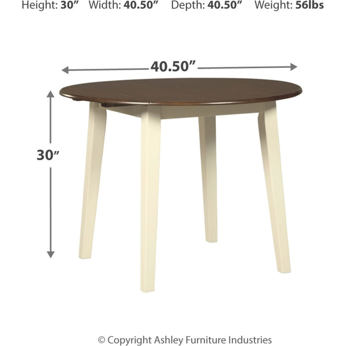 Woodanville Drop Leaf Table - Cream/Brown - (D335-15)