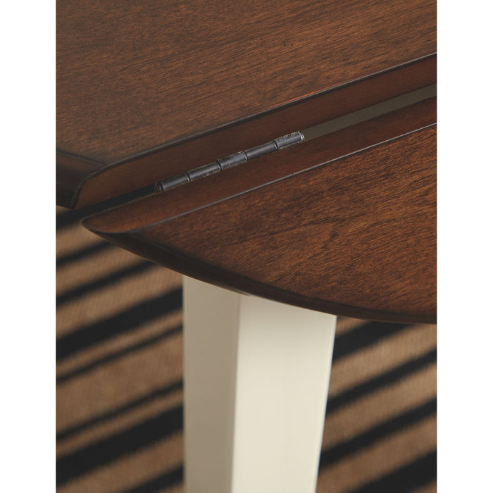 Woodanville Drop Leaf Table - Cream/Brown - (D335-15)