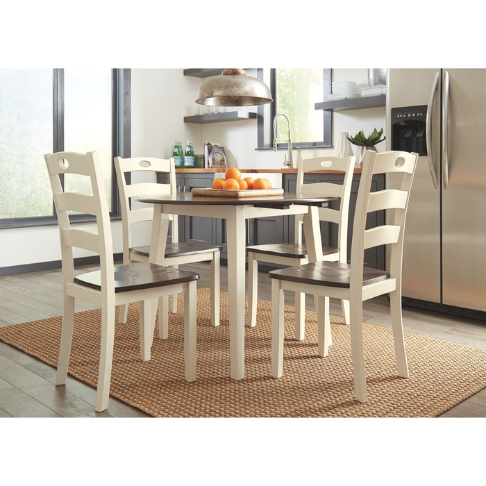 Woodanville Drop Leaf Table - Cream/Brown - (D335-15)